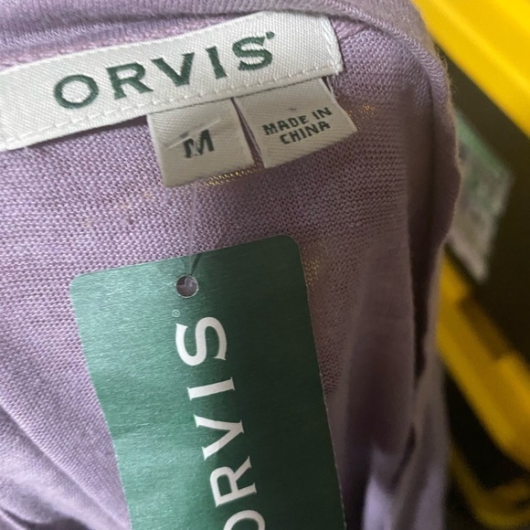 Orvis Ladies' Lilac Purple Linen Top Size Medium - Picture 7 of 11